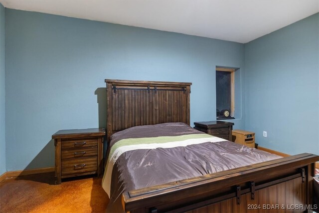 view of carpeted bedroom