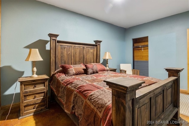 view of carpeted bedroom