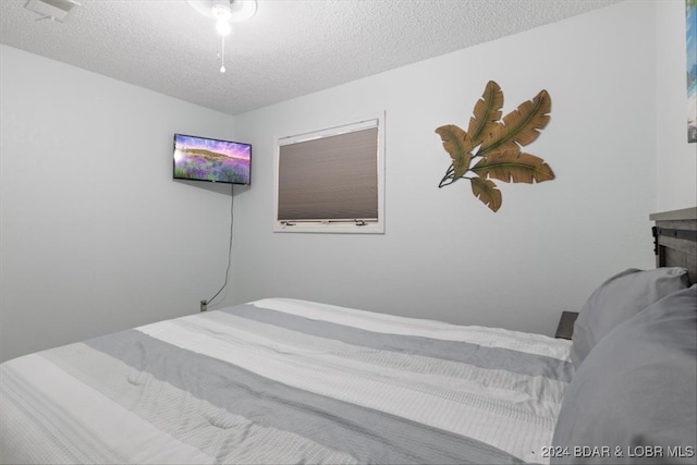 bedroom featuring a textured ceiling