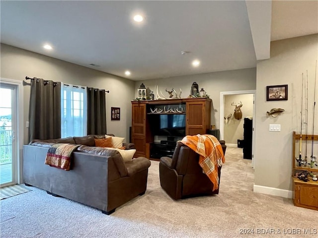 view of carpeted living room