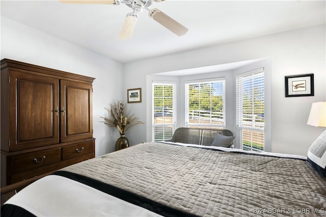 bedroom with ceiling fan