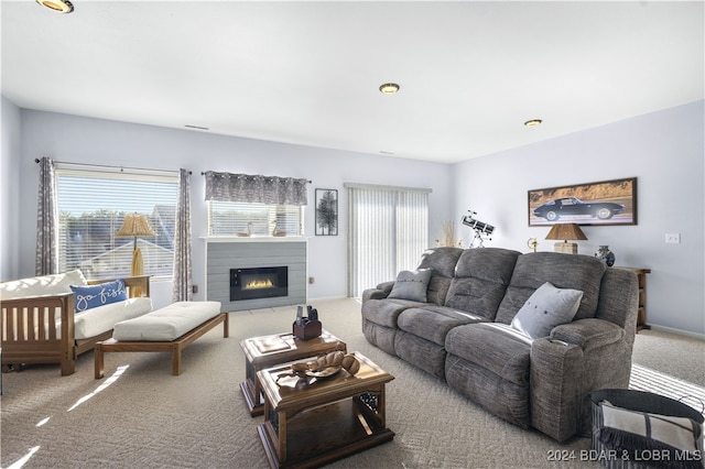 view of carpeted living room