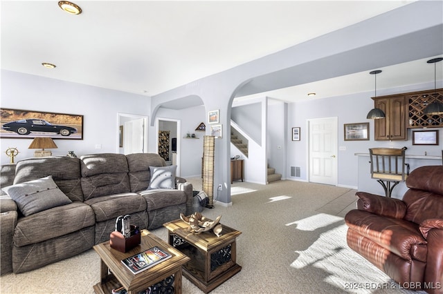 view of carpeted living room