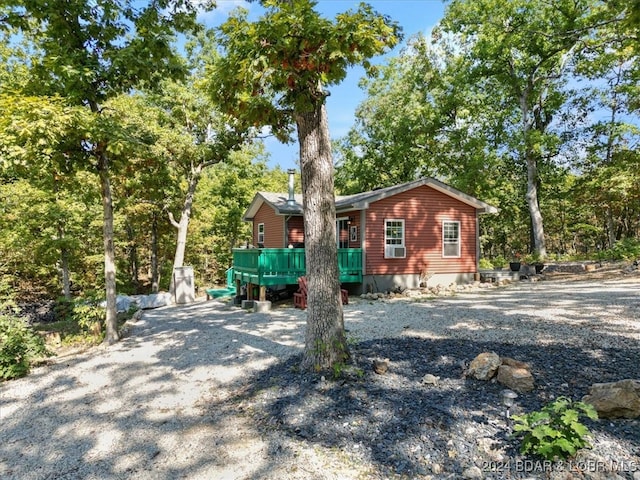 view of front of house featuring a deck