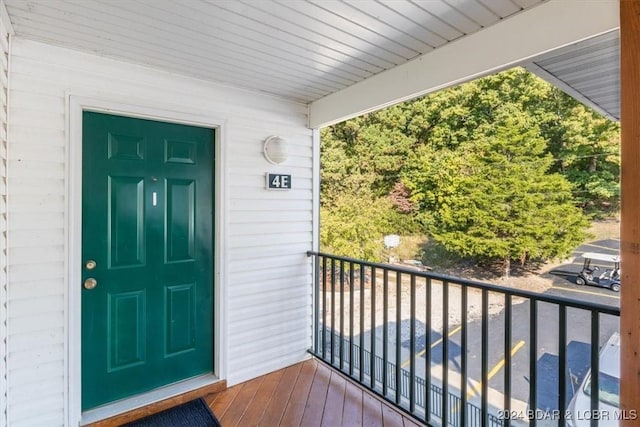 view of doorway to property