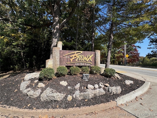 view of community sign