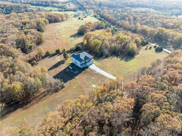 bird's eye view featuring a rural view