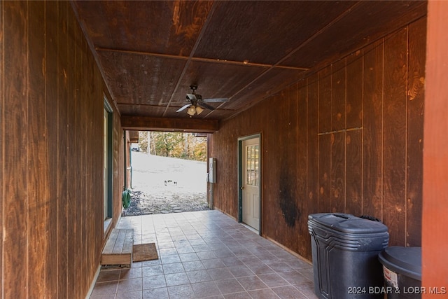 view of patio / terrace featuring ceiling fan