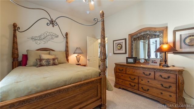 view of carpeted bedroom