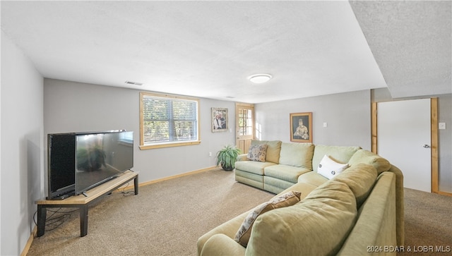 view of carpeted living room