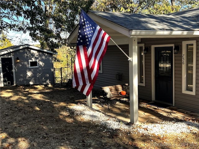 view of doorway to property