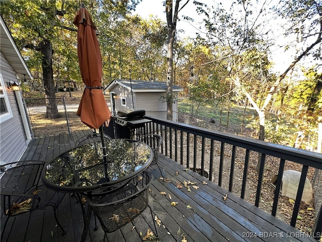 view of wooden deck