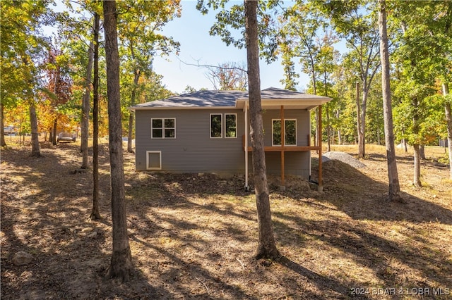 view of rear view of property