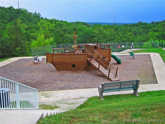 view of play area