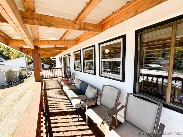 deck featuring an outdoor hangout area