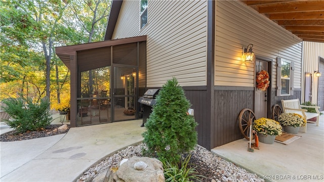 view of home's exterior featuring a patio