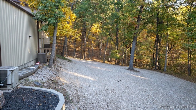 view of yard featuring central AC unit