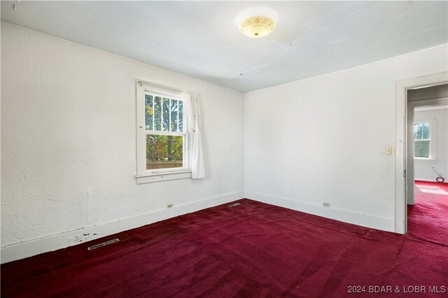 view of carpeted empty room