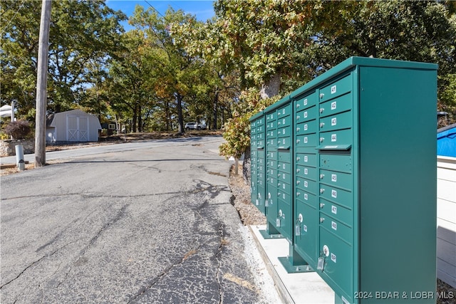 surrounding community with mail boxes