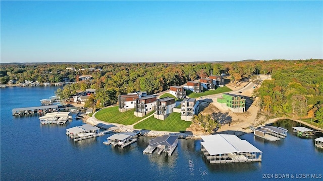 6 Forest Lake Cir, Lake Ozark, MO 65049 - aerial view of a heavily wooded area and a large body of water