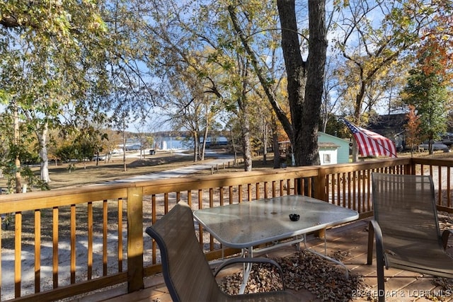 view of wooden terrace