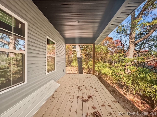 view of wooden deck