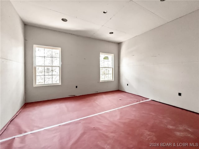 spare room with a wealth of natural light