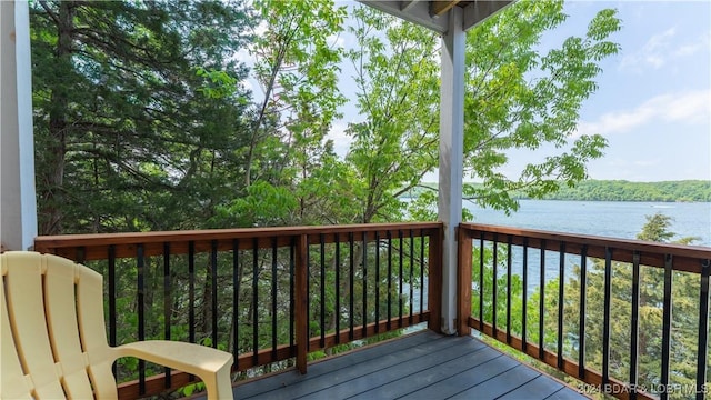 63 Elbow Cay Dr, Osage Beach, MO 65065 - wooden deck with a water view
