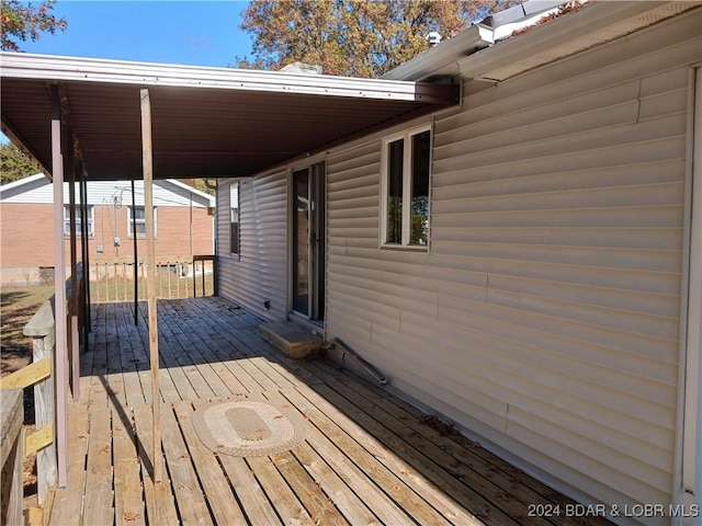 607 N Hughes Ave, Stover, MO 65078 - view of wooden terrace