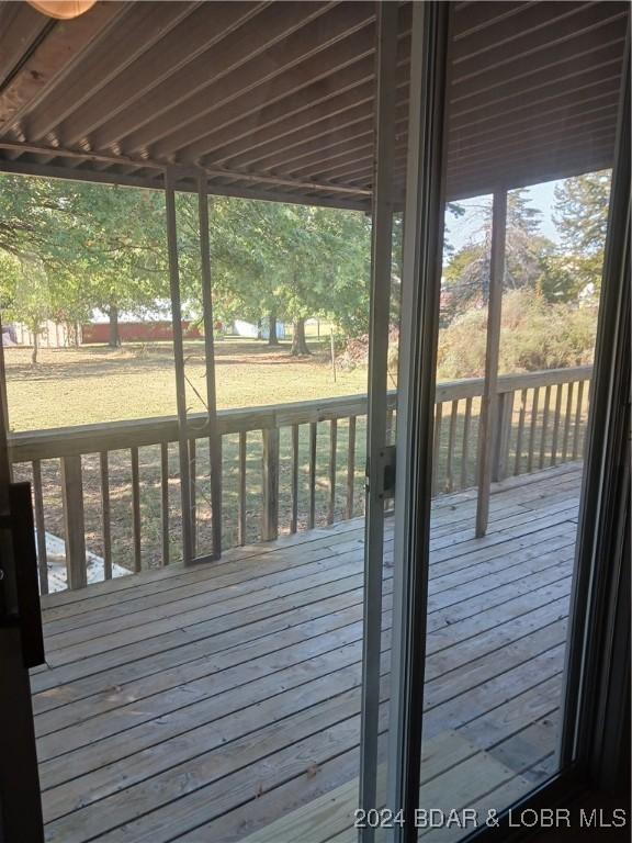 607 N Hughes Ave, Stover, MO 65078 - view of wooden terrace
