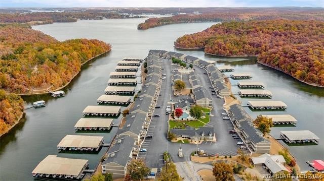 611 Lazy Days Rd Unit X11, Osage Beach, MO 65065 - aerial view featuring a water view and a forest view