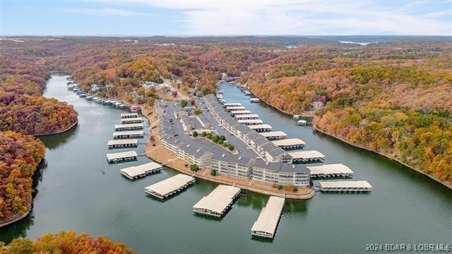611 Lazy Days Rd Unit X11, Osage Beach, MO 65065 - bird's eye view featuring a water view and a forest view