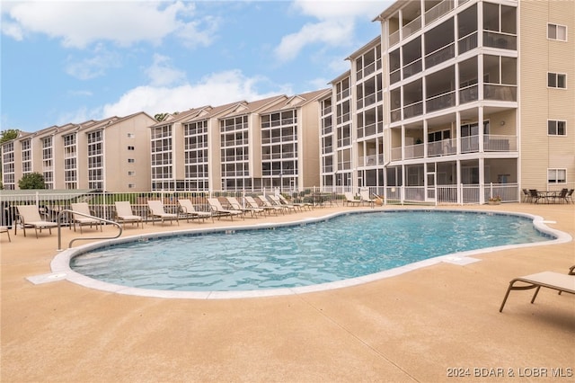 view of pool with a patio