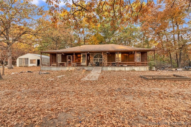 view of front of home featuring covered porch