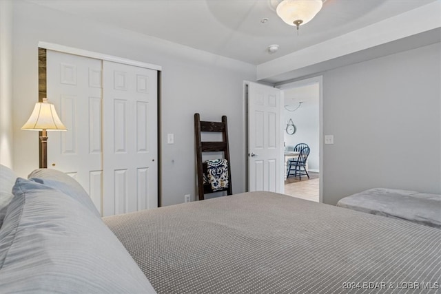 bedroom featuring a closet