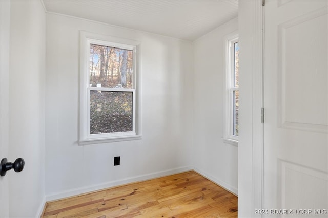 empty room featuring light hardwood / wood-style flooring