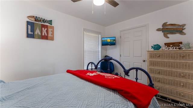 bedroom with ceiling fan