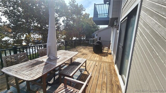 view of wooden terrace