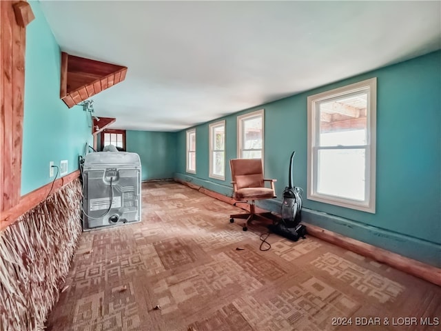 sitting room with a healthy amount of sunlight