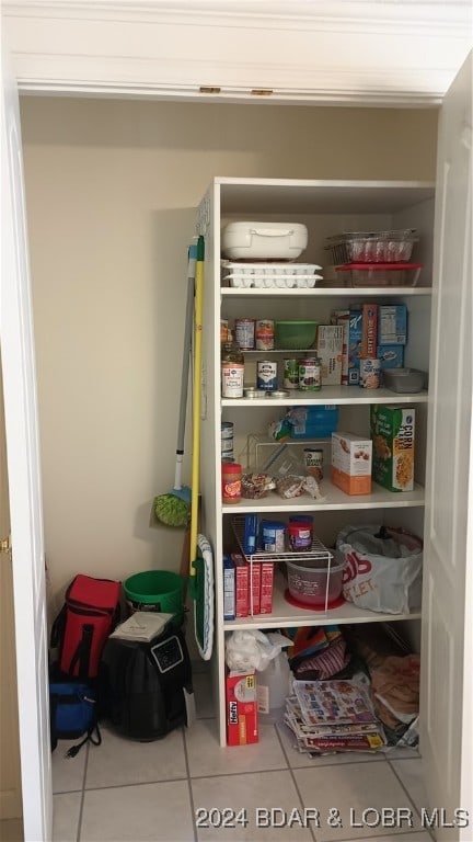 view of pantry