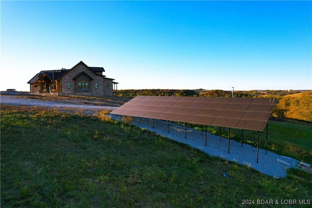 exterior space featuring a yard