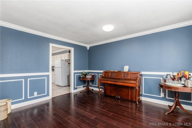 24950 State Rd A Rd, Richland, MO 65556 - sitting room featuring crown molding, a wainscoted wall, and wood finished floors