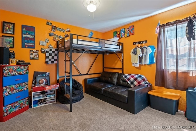 view of carpeted bedroom