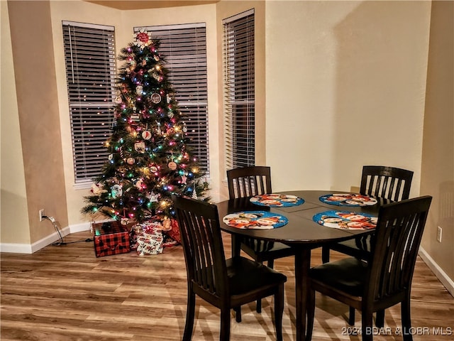 dining room featuring wood-type flooring