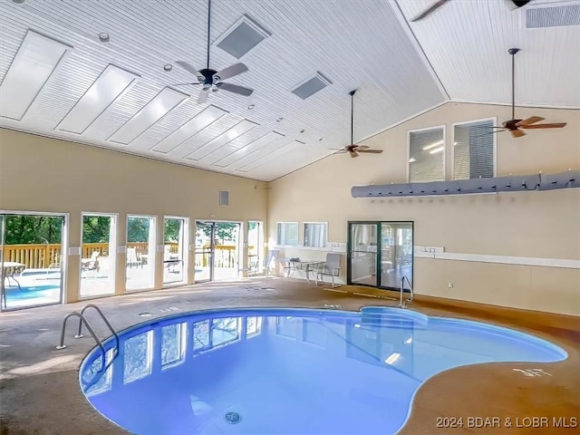 150 Southwood Shores Pl Bldg 159Unit Unit 1B, Lake Ozark, MO 65049 - indoor pool with a ceiling fan