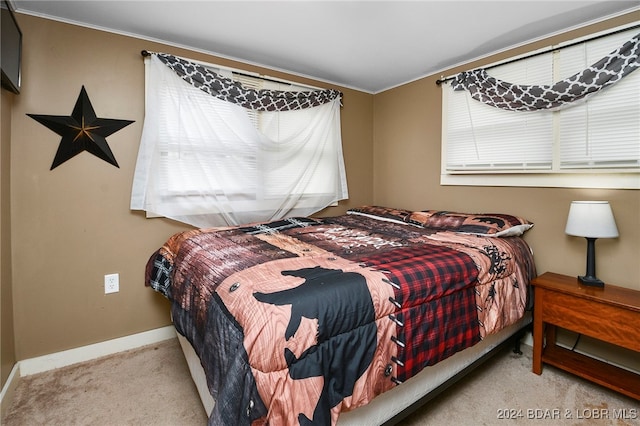 view of carpeted bedroom