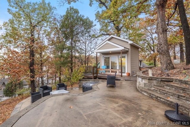 view of patio with a deck