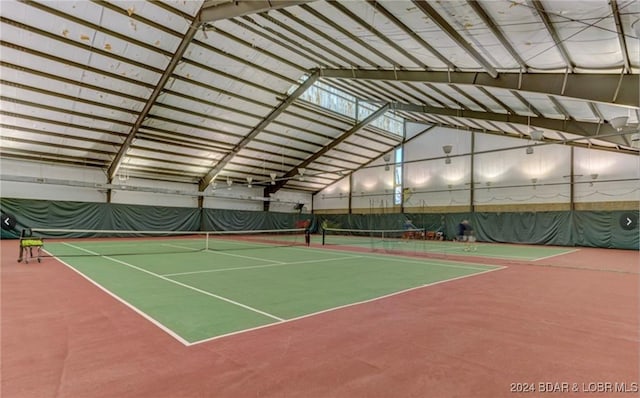 view of sport court featuring basketball hoop