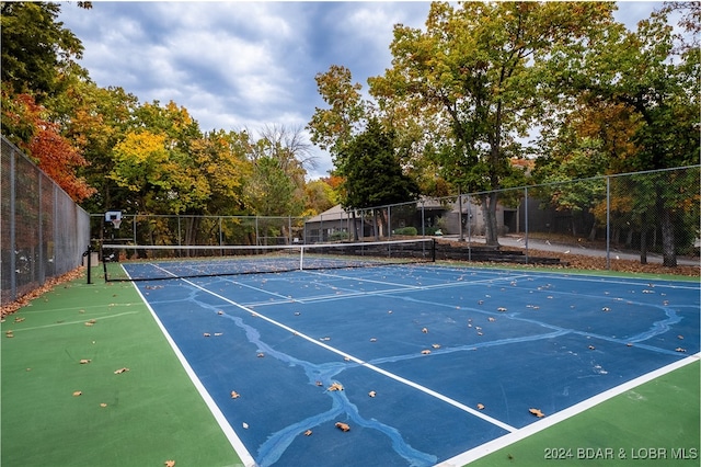 view of tennis court