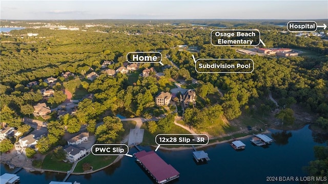 5745 Tree Leaf Ct, Osage Beach, MO 65065 - drone / aerial view of a large body of water